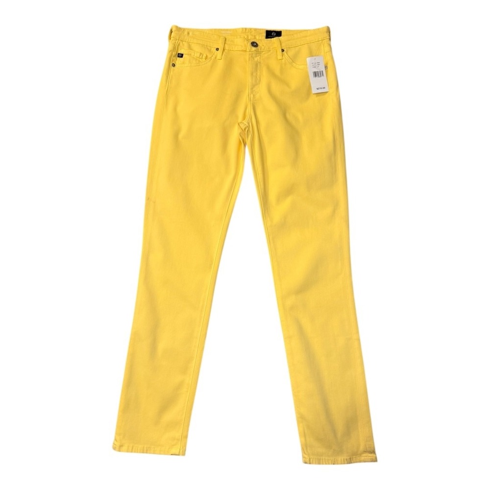 AG Adriano Goldschmied The Prima Cigarette Leg Yellow Jeans Size 4 (27)